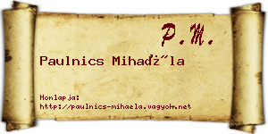 Paulnics Mihaéla névjegykártya